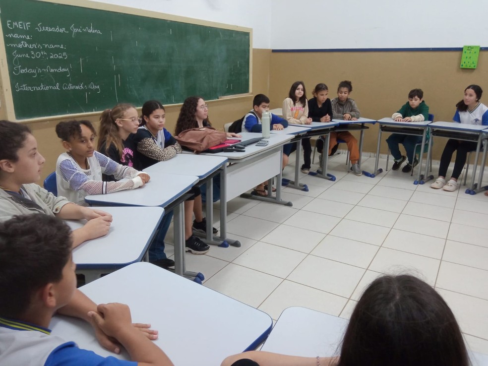 Projeto ambiental foi realizado por estudantes em Álvares Machado (SP) — Foto: Cedida