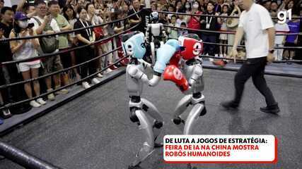 j1.com Robôs humanoides lutam boxe e jogam partidas de estratégia na China; veja VÍDEO