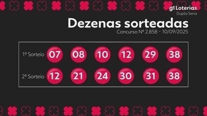 Confira o resultado do sorteio da Dupla Sena.