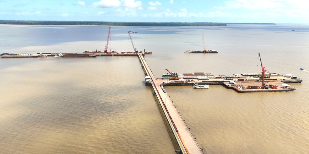 Porto de Outeiro， em Belém， está passando por reformas para ampliar capacidade de hospedagem da COP30. — Foto: Diretoria de Infraestrutura/Secop