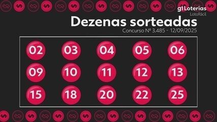 Confira o resultado do sorteio da Lotofácil.