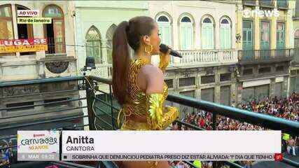 j1 Bloco da Anitta leva 1,1 milhão ao Centro do Rio