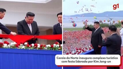 j1 Kim Jong-un inaugura resort e parque aquático em praia da Coreia do Norte