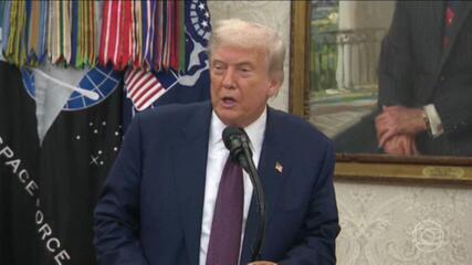 Trump comemora início do tarifaço após fazer novas ameaças